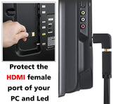 HDMI Dişi to Erkek L Tip 90 Derece Uzatma Ek Aparat Adaptör M/F